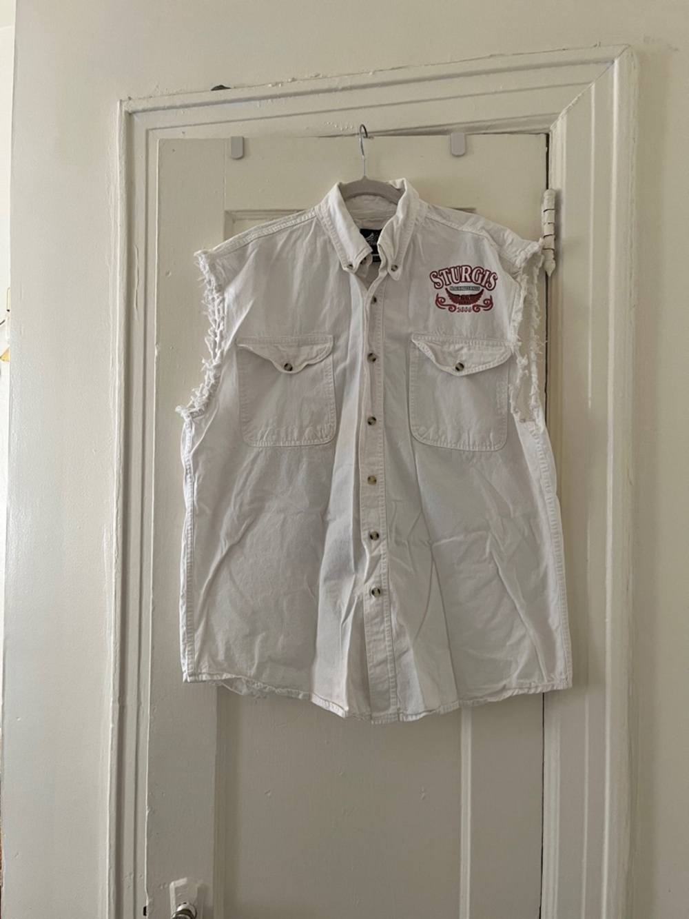 Sturgis Motorcycle Button-Down Cutoff Shirt